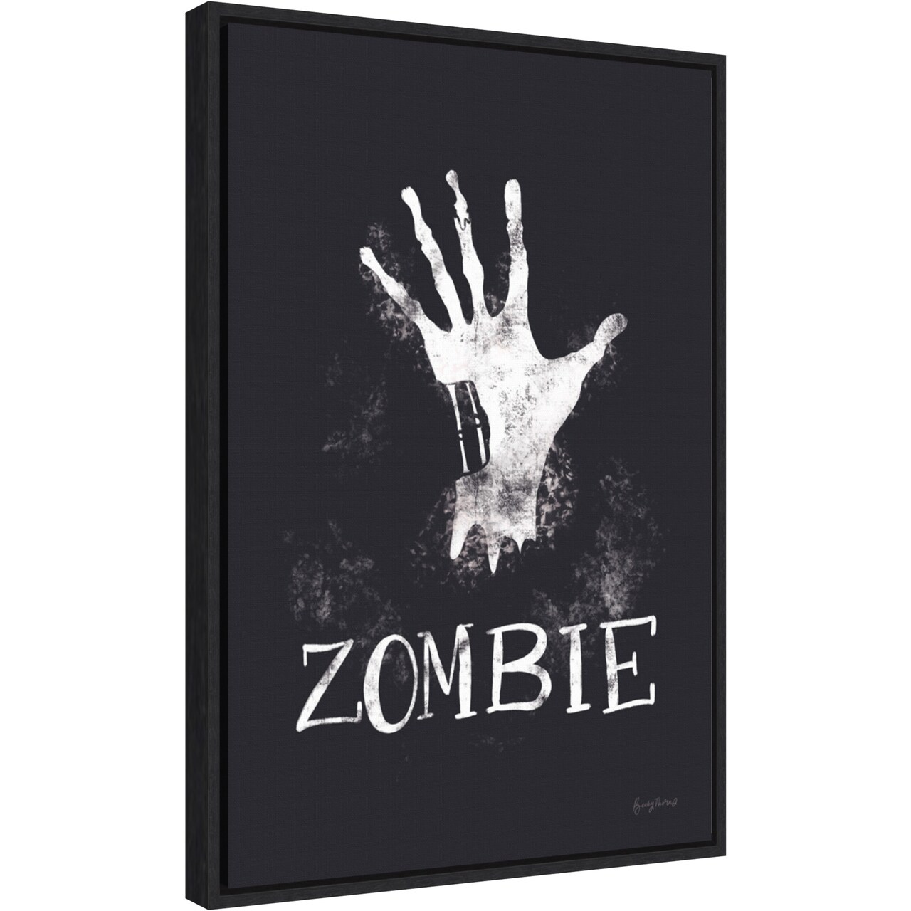 Sophisticated Spooky X by Becky Thorns 16-in. W x 23-in. H. Canvas Wall Art Print Framed in Black